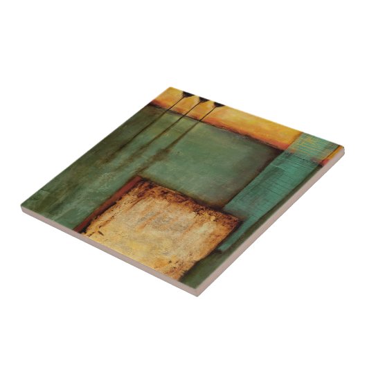 抽象芸術絵画とピアノ鍵 タイル (側面)