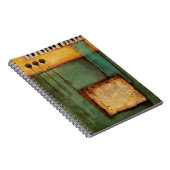 抽象芸術絵画とピアノ鍵 ノートブック (右側)