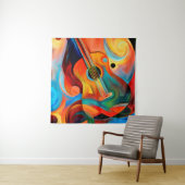 抽象芸術絵画と韻律の主題に関する タペストリー (インサイチュ(横))