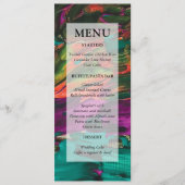 抽象芸術絵画のアクリルメニューカード メニュー (正面)