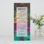 抽象芸術絵画のアクリルメニューカード メニュー (スタンド正面)