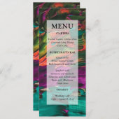 抽象芸術絵画のアクリルメニューカード メニュー (正面/裏面)