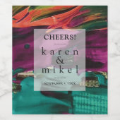 抽象芸術絵画のア結婚クリル酒ラベル ワインラベル (シングルラベル)