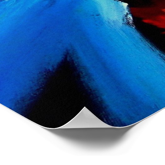 抽象芸術絵画のエネルギー ポスター (角)