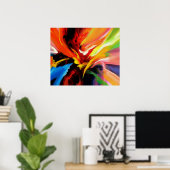 抽象芸術絵画のエネルギー ポスター (ホームオフィス)