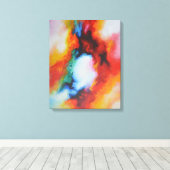 抽象芸術絵画のカラフルモダン芸術 キャンバスプリント (インサイチュ (ウッドフロア))