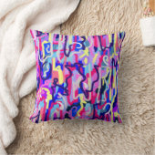 抽象芸術絵画のシェイプとカラー クッション (ブランケット)