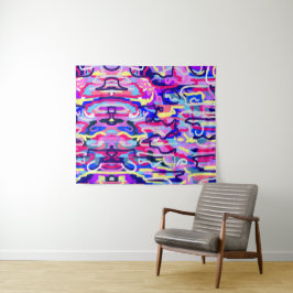 抽象芸術絵画のシェイプとカラー タペストリー