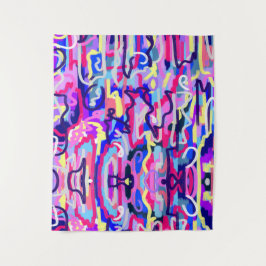 抽象芸術絵画のシェイプとカラー タペストリー