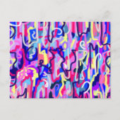 抽象芸術絵画のシェイプとカラー ポストカード (正面)