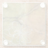 抽象芸術絵画のシルエットの背景 ガラスコースター (裏面)