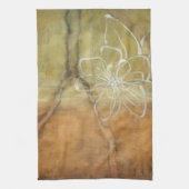 抽象芸術絵画のシルエットの背景 キッチンタオル (縦)