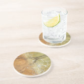 抽象芸術絵画のシルエットの背景 コースター (側面)