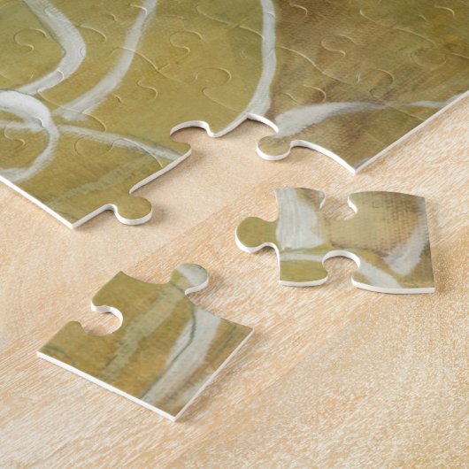 抽象芸術絵画のシルエットの背景 ジグソーパズル (側面)