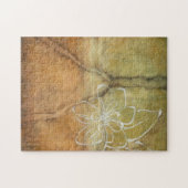 抽象芸術絵画のシルエットの背景 ジグソーパズル (横)