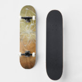 抽象芸術絵画のシルエットの背景 スケートボード (正面)