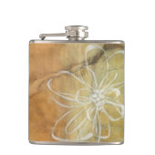 抽象芸術絵画のシルエットの背景 フラスク (正面)