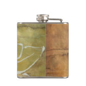 抽象芸術絵画のシルエットの背景 フラスク (裏面)