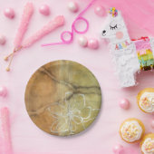 抽象芸術絵画のシルエットの背景 ペーパープレート (パーティー)