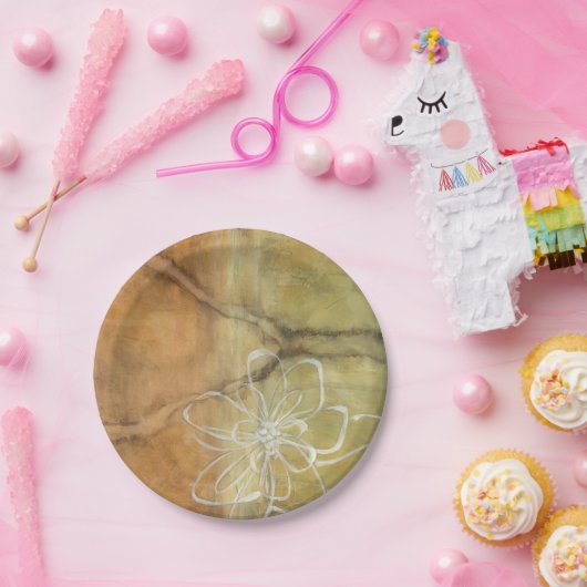 抽象芸術絵画のシルエットの背景 ペーパープレート (パーティー)