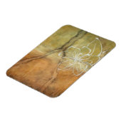 抽象芸術絵画のシルエットの背景 マグネット (左側)