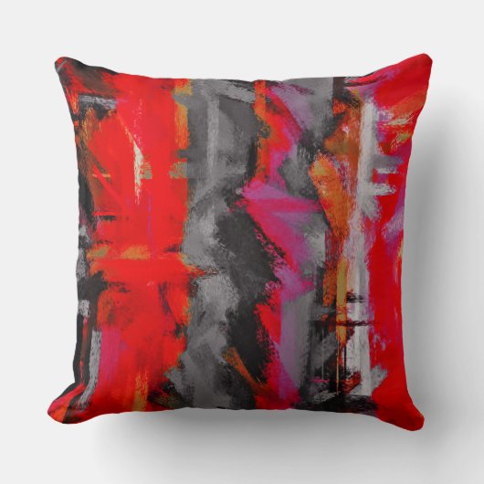 抽象芸術絵画のダイナミックカラー#22 クッション (正面)