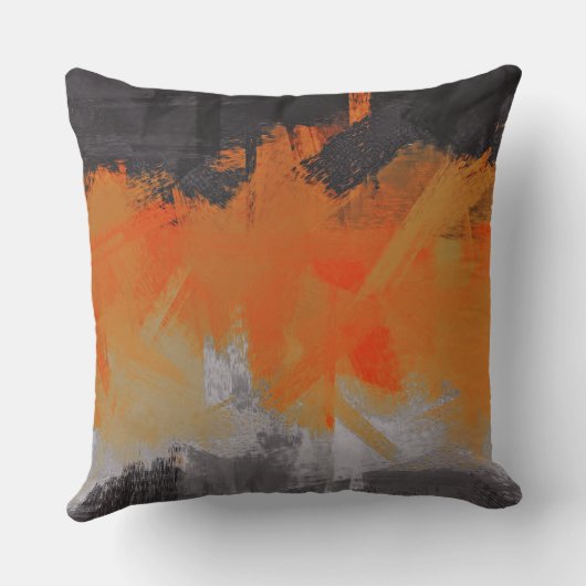 抽象芸術絵画のダイナミックカラー#28 クッション (裏面)