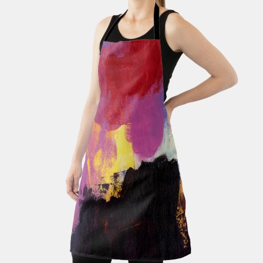 抽象芸術絵画のトレンディーアートスタイル。明るい色 エプロン (インサイチュ)