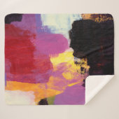 抽象芸術絵画のトレンディーアートスタイル。明るい色 シェルパブランケット (正面(横))