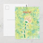 抽象芸術絵画のハローはがき ポストカード (正面/裏面)