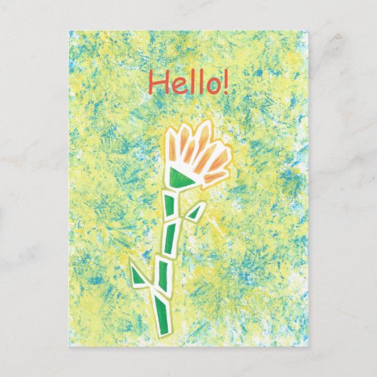 抽象芸術絵画のハローはがき ポストカード (正面)