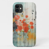 抽象芸術絵画の冬降雨水カラーインク Case-Mate iPhoneケース (裏面)