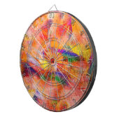 抽象芸術絵画の夕日 ダーツボード (正面右)