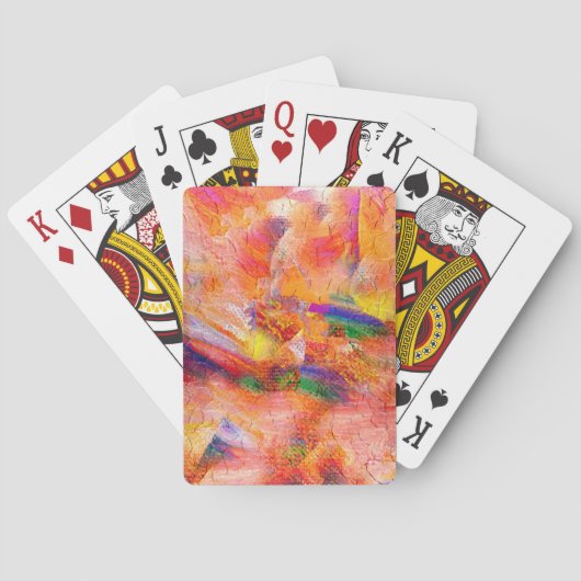 抽象芸術絵画の夕日 トランプ (裏面)