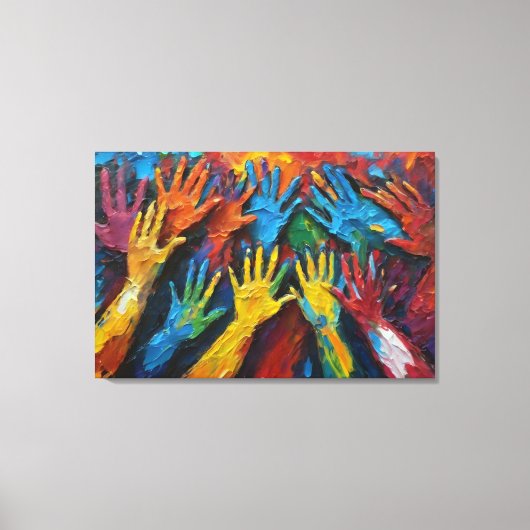 抽象芸術絵画の多様性を表す キャンバスプリント (正面)