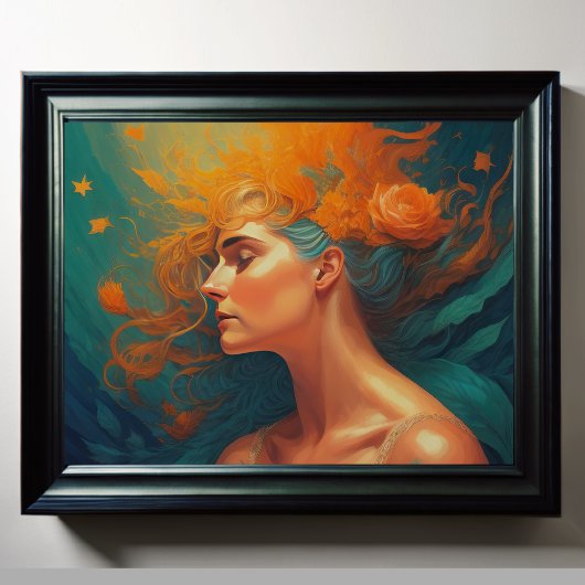 抽象芸術絵画の女 ポスター