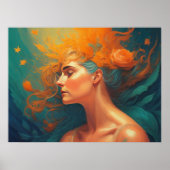 抽象芸術絵画の女 ポスター (正面)