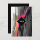 抽象芸術絵画の感謝誕生日カード 招待状 (正面/裏面)