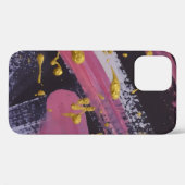 抽象芸術絵画の手作りテクスチャ。油絵。 Case-Mate iPhoneケース (裏面 (横))