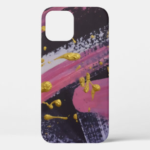 抽象芸術絵画の手作りテクスチャ。油絵。 iPhone 12ケース