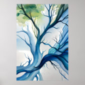 抽象芸術絵画の母木の生救土 ポスター (正面)