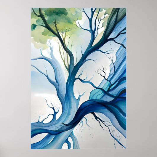 抽象芸術絵画の母木の生救土 ポスター (正面)