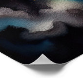 抽象芸術絵画の水の色の犬5:4 ポスター (角)