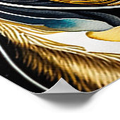 抽象芸術絵画の水の色の犬5:4 ポスター (角)