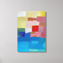 抽象芸術絵画の海/島/空 – 赤い四角