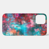 抽象芸術絵画の筆跡、斑絵を描点。M Case-Mate iPhoneケース (裏面 (横))