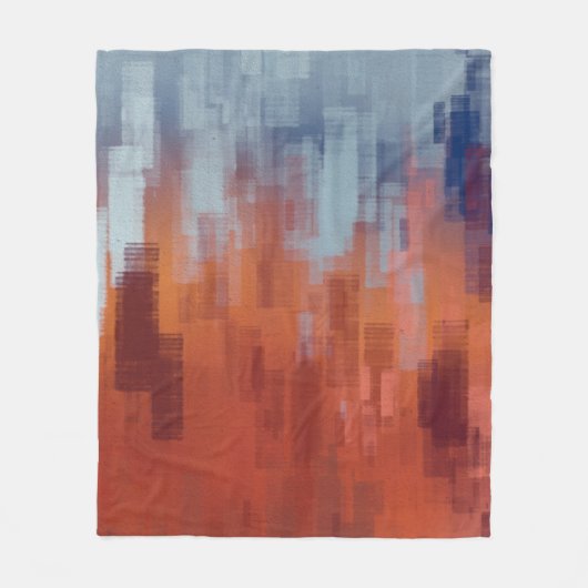 抽象芸術絵画の背景はコンクリートの壁。カラー フリースブランケット (正面)