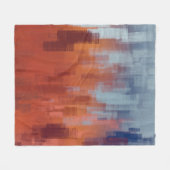 抽象芸術絵画の背景はコンクリートの壁。カラー フリースブランケット (正面(横))
