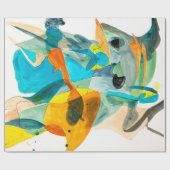 抽象芸術絵画の色と鮮やかsの紙 ラッピングペーパー (フラット)