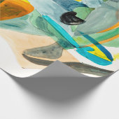 抽象芸術絵画の色と鮮やかsの紙 ラッピングペーパー (角)